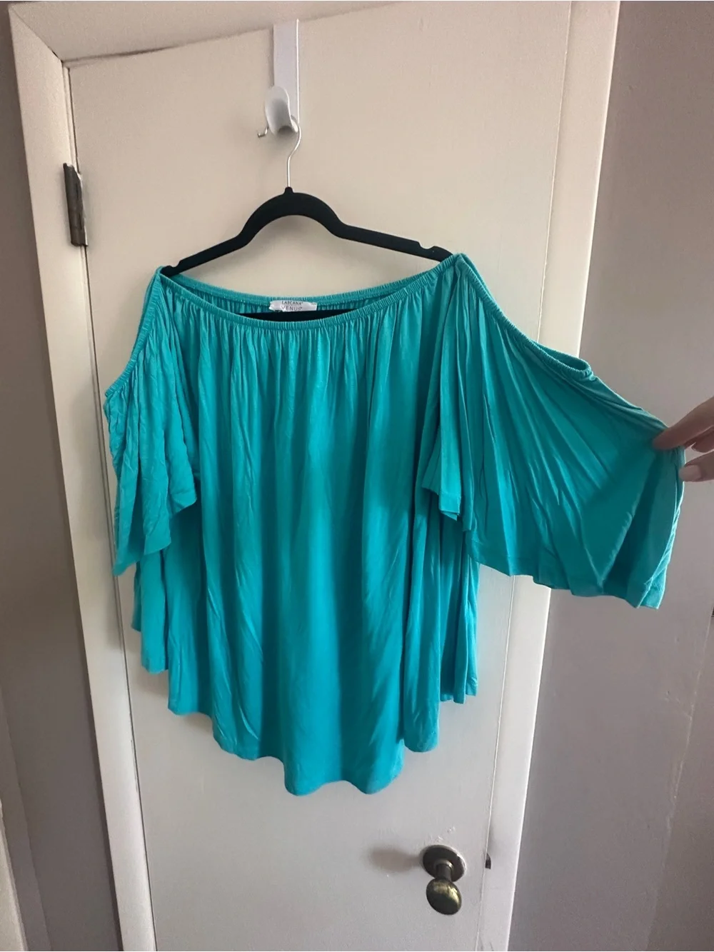 VENUS Off-Shoulder Tunic Top in Teal